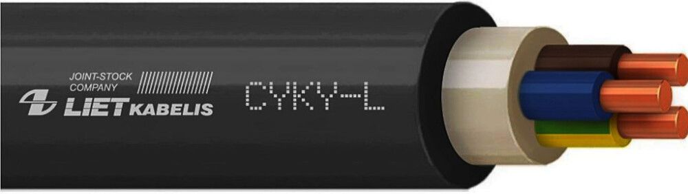 Maakaabel Lietkabelis CYKY-L3G1,5 mm² 25 m