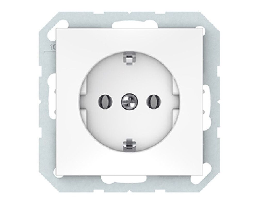 Pistikupesa raamita Vilma Quadrum QR 1000 maandusega valge