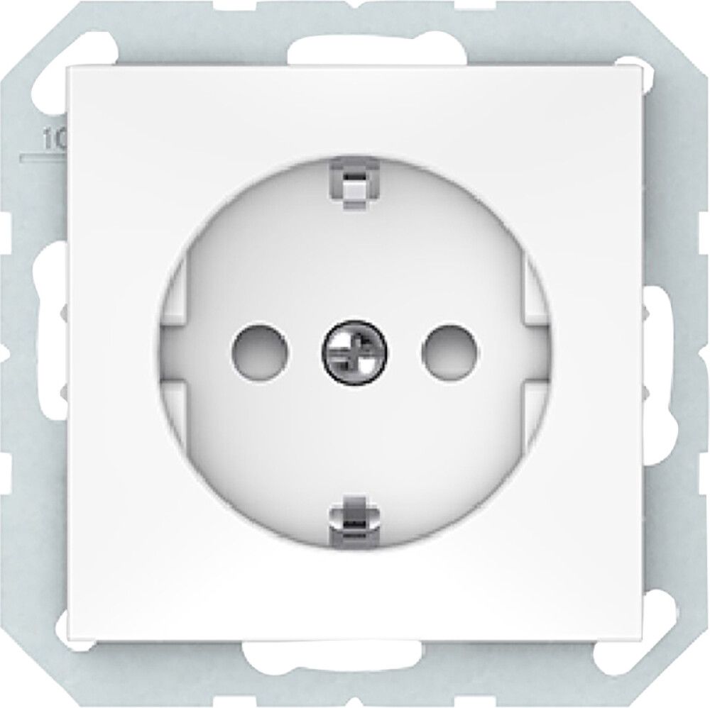 Pistikupesa raamita Vilma Quadrum QR 1000 maandusega lastekaitsmega valge