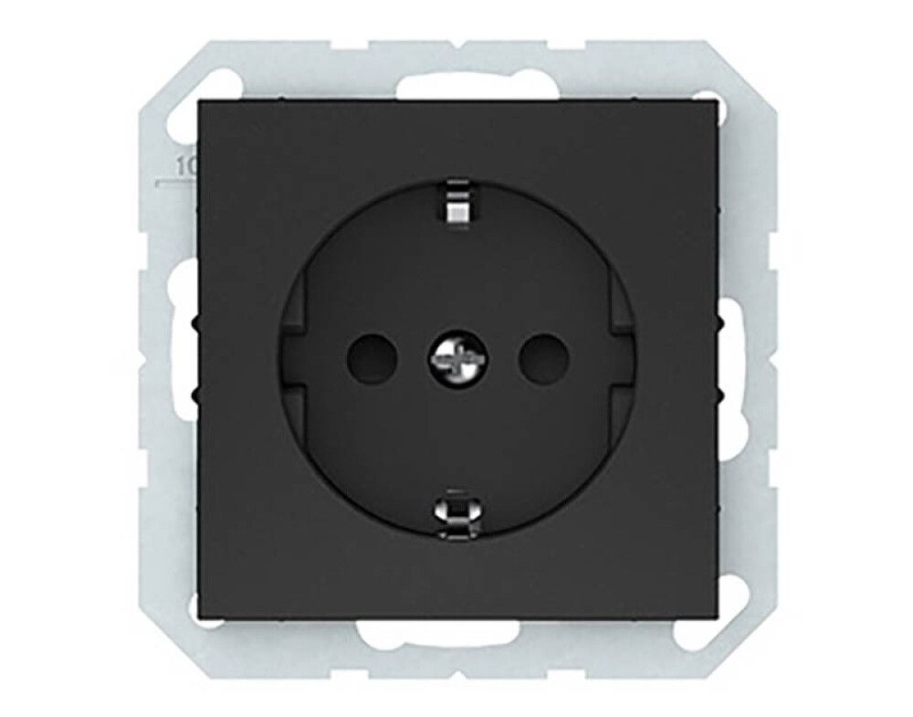 Pistikupesa raamita Vilma Quadrum QR 1000 lastekaitsmega must