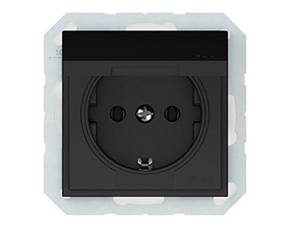 Pistikupesa raamita Vilma Quadrum QR 1000 maandusega IP44 must