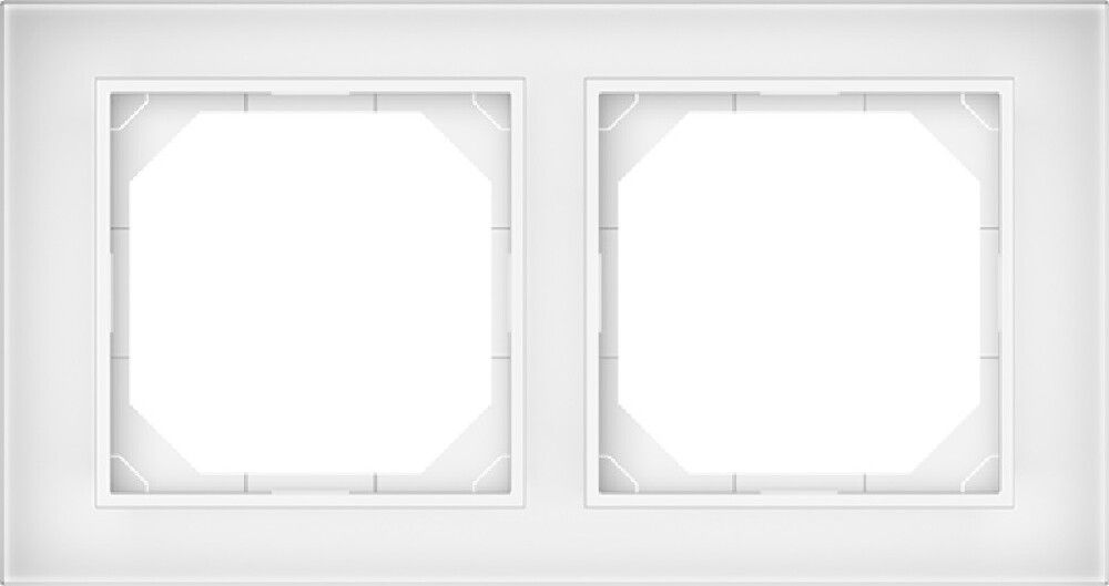 Montaažiraam Vilma Quadrum QR 1000 2-ne valge klaasist