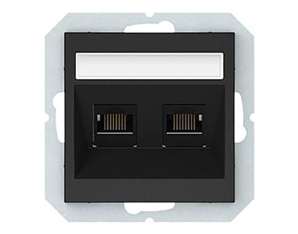 Arvutipesa raamita Vilma Quadrum QR 1000 2 x RJ45 CAT6 UTP must