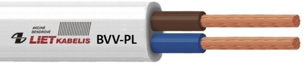 Kiudkaabel lapik Lietkabelis BVV-PLL 2 x 1,0 mm² 25 m