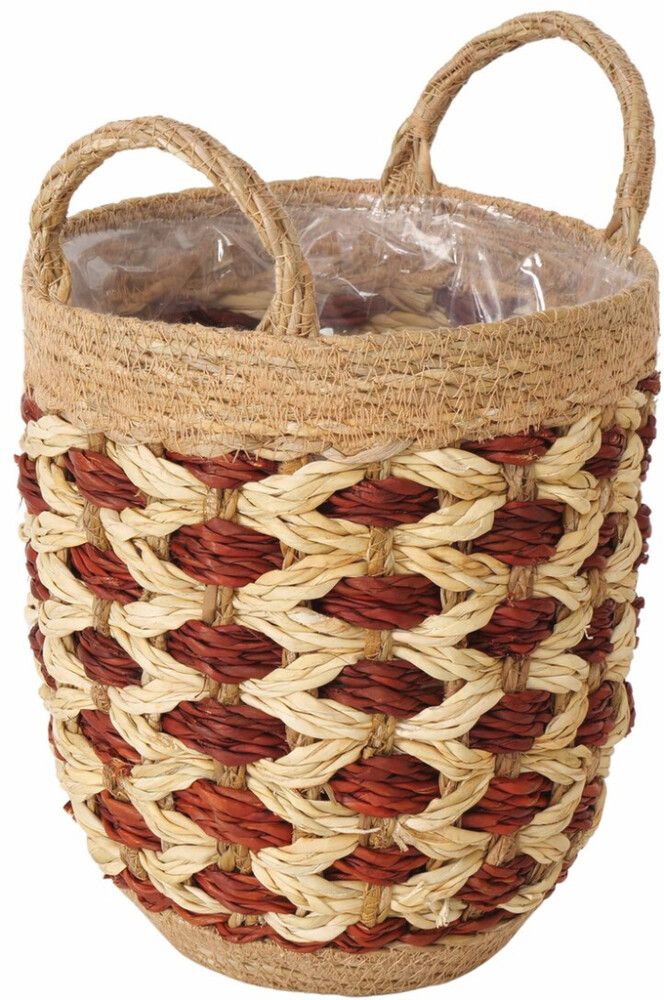 Lillepott Solen punutud 29 x 20 cm, pruun