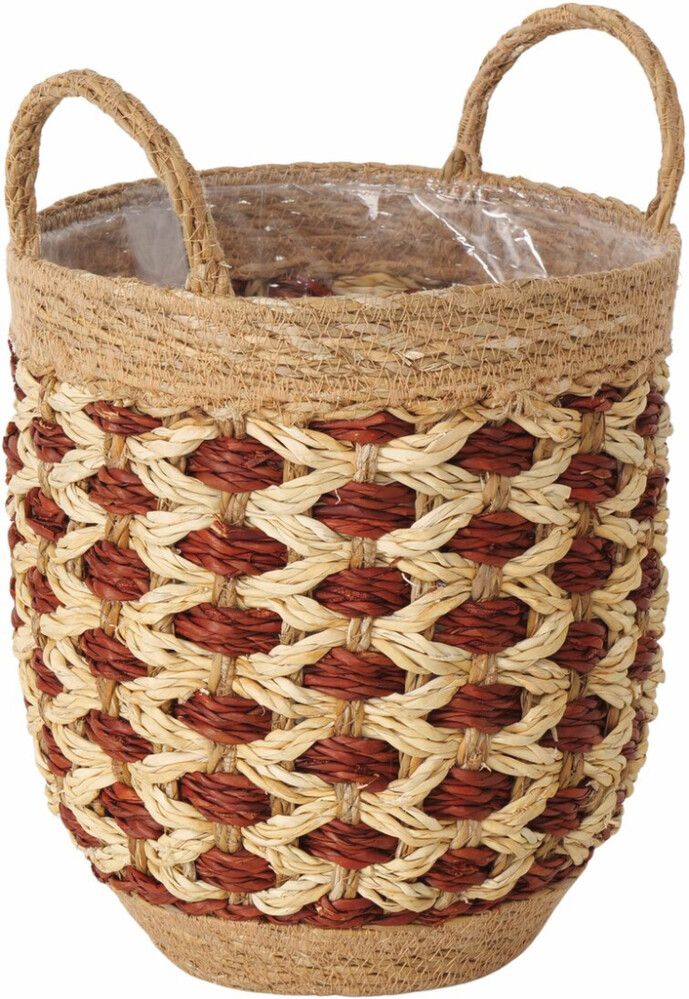 Lillepott Solen punutud 34 x 24 cm, pruun