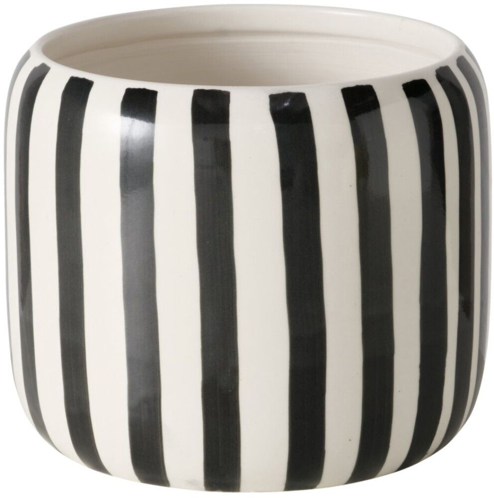 Ümbrispott Linea 14,5 cm, mustatriibuline
