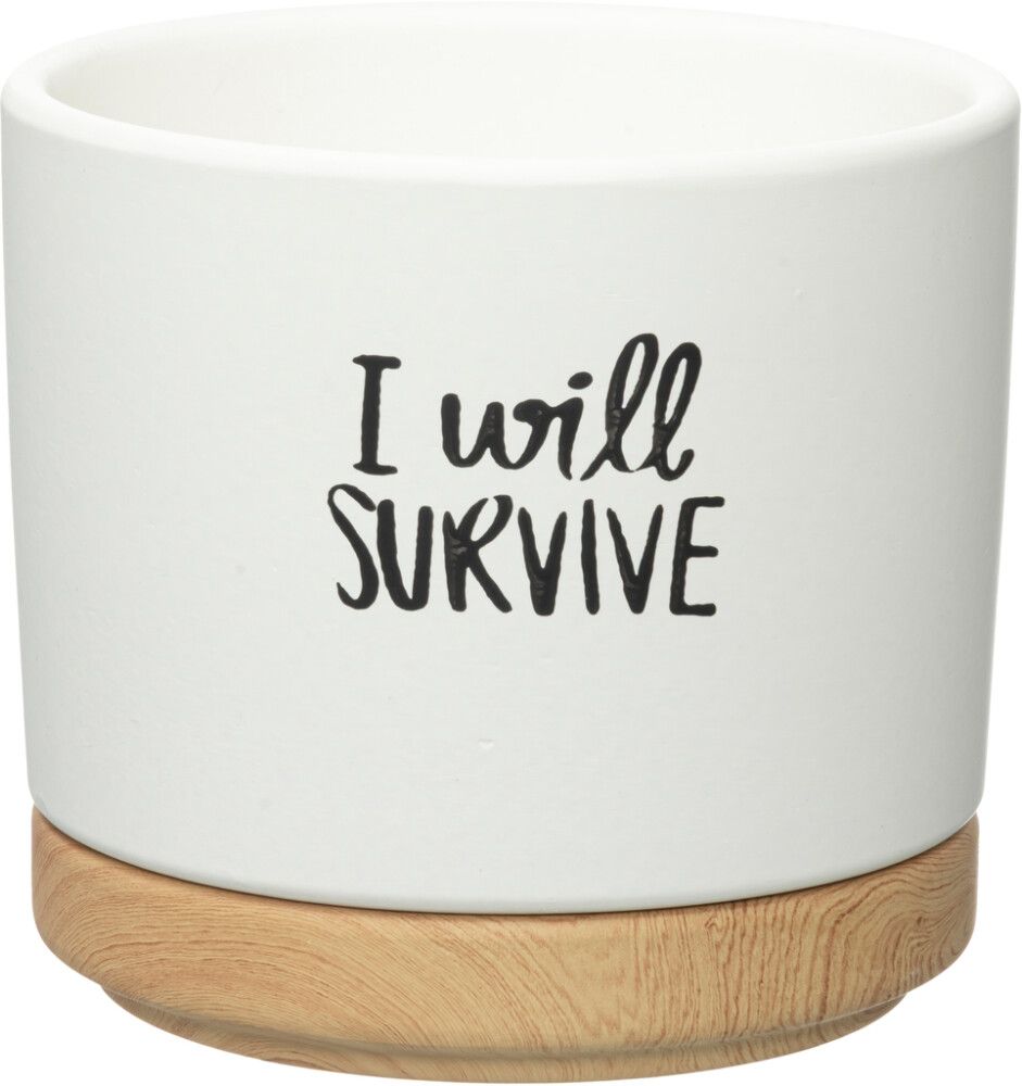 Ümbrispott Quotes alustaldrikuga 13,5 cm valik