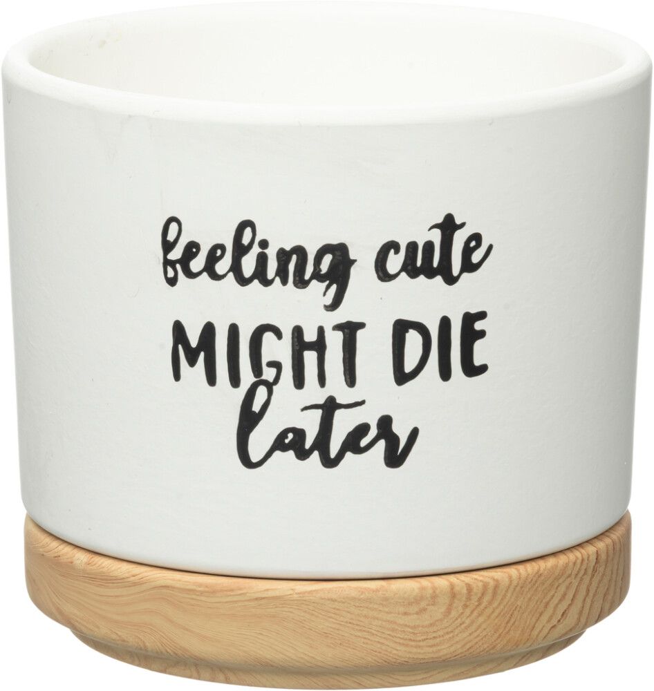 Ümbrispott Quotes alustaldrikuga 13,5 cm valik