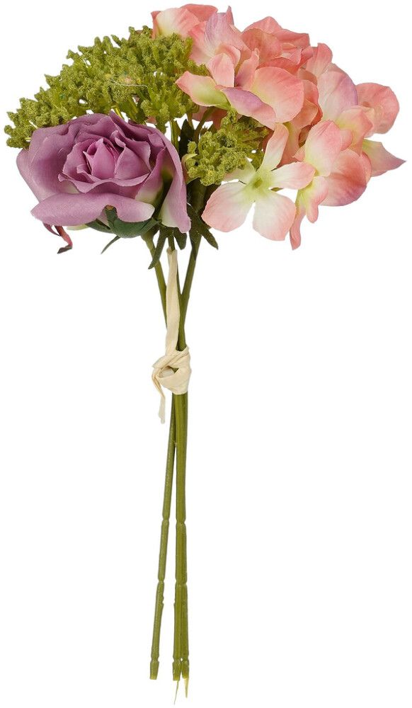 Kunstlill roosi-hortensia kimp valik 