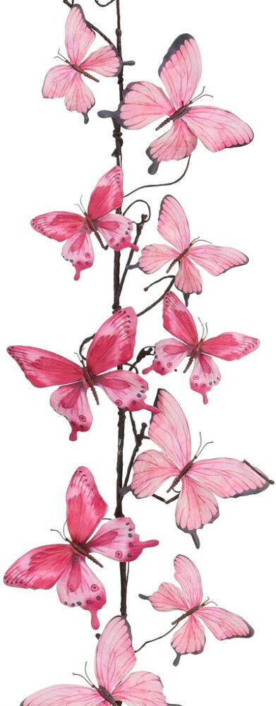 Dekoratiivoks liblikad 110 cm, roosa