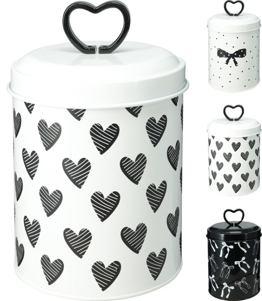 Metallpurk Koopman valik 14,5 cm x 21 cm, must/valge