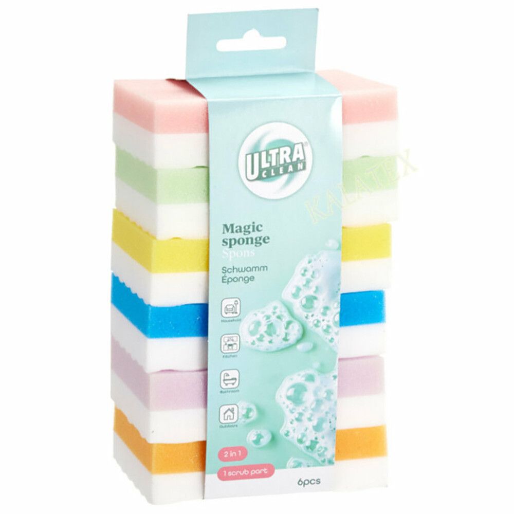 Nõudepesukäsn 11 x 7 x 3, 6 tk/pk