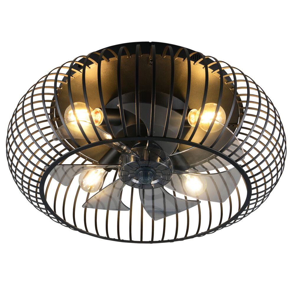 Ventilaator-valgusti Trio Johanna Ø 61 cm must