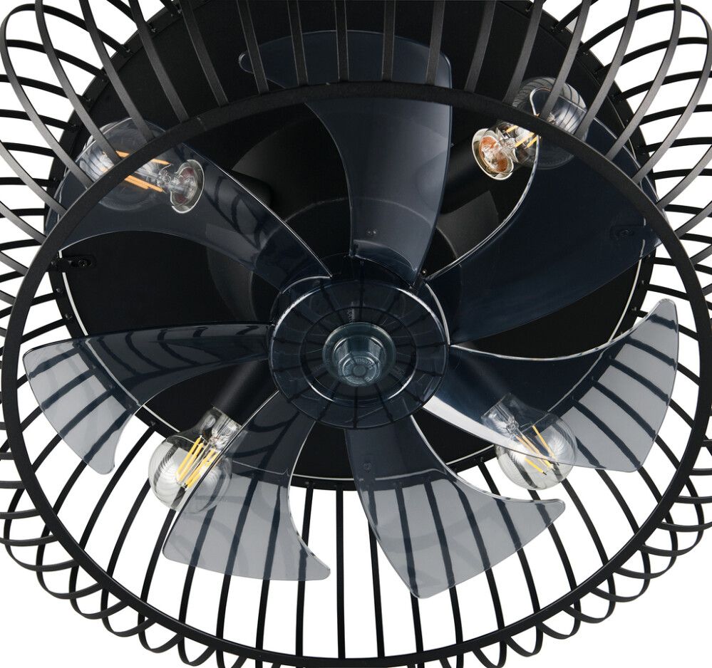 Ventilaator-valgusti Trio Johanna Ø 61 cm must