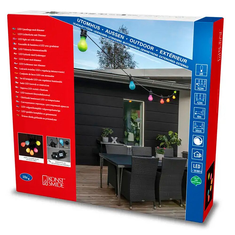 LED-valgussari Konstsmide Party Light 10-osaline