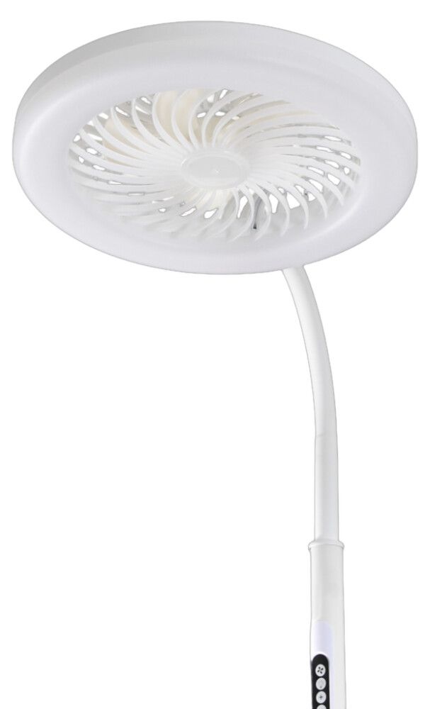 LED-valgustiga põrandaventilaator