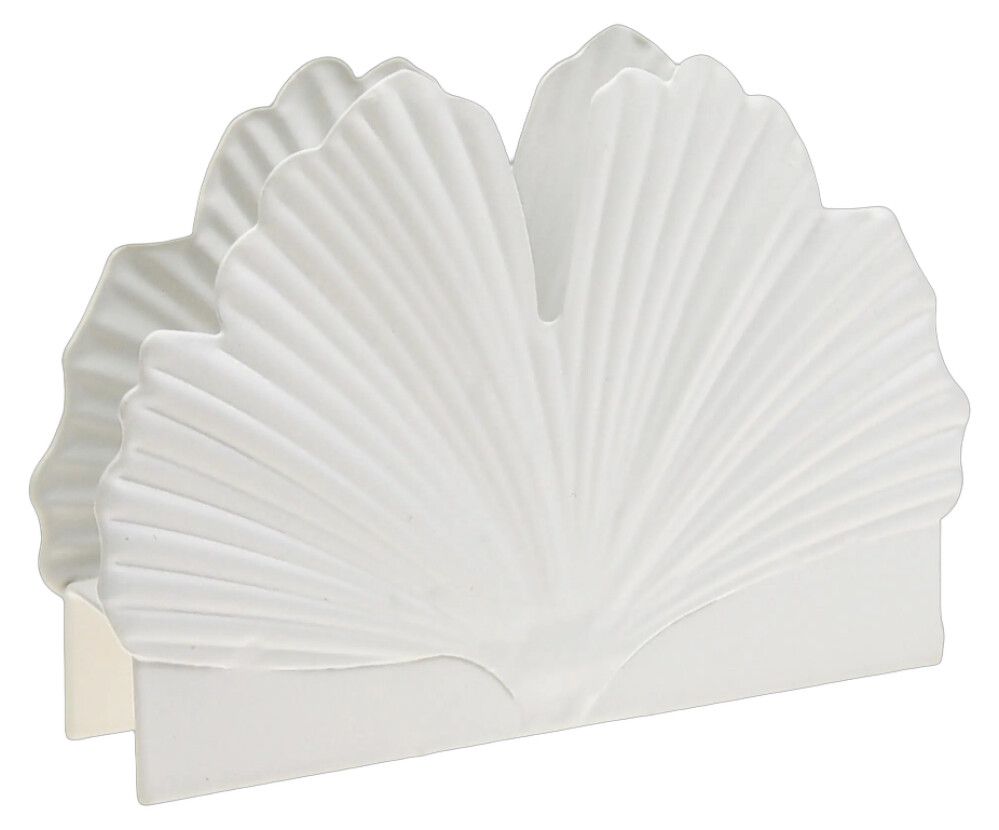 Salvrätihoidja Weiste lehekujuline 15 x 6 x 11 cm, valge