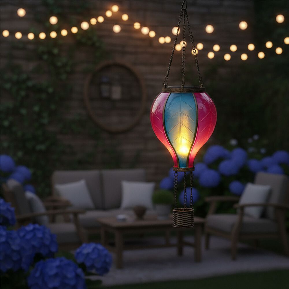 LED-solarvalgusti Kuumaõhupall