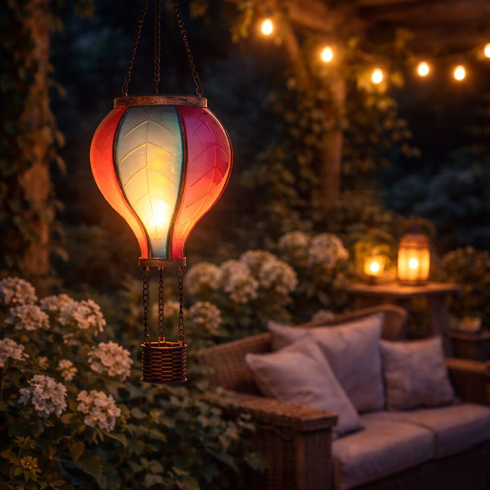 LED-solarvalgusti Kuumaõhupall