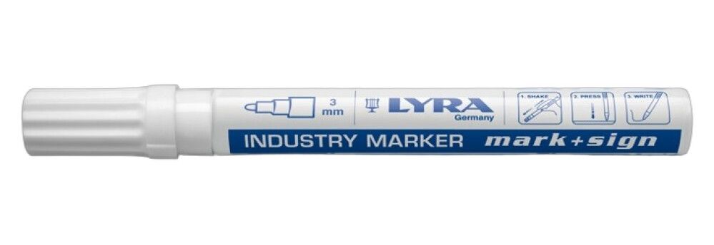 Marker Lyra valge ümar ots 3 mm