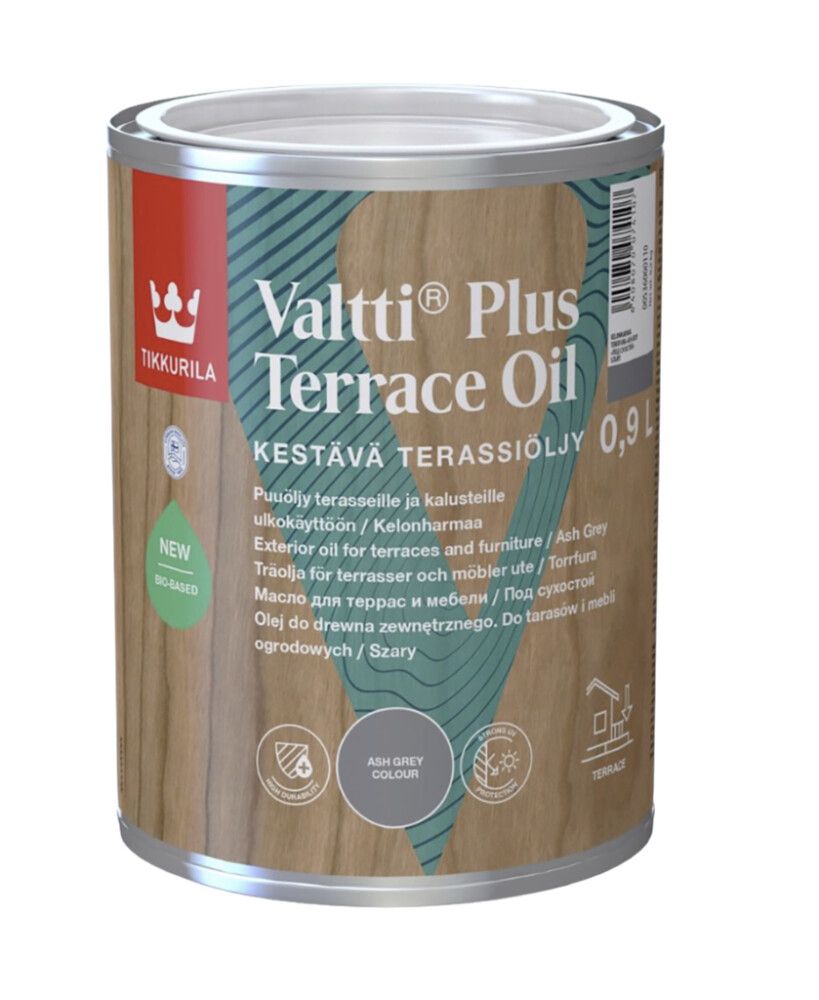 Terrassiõli Tikkurila Valtti Plus Terrace Oil 0,9 l hall