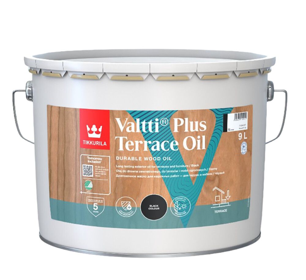 Terrassiõli Tikkurila Valtti Plus Terrace Oil 9 l must