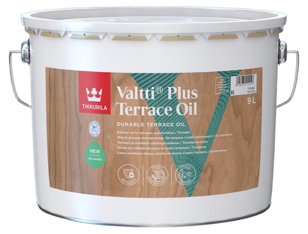 Terrassiõli Tikkurila Valtti Plus Terrace Oil  EC ainult toonimiseks 9 l