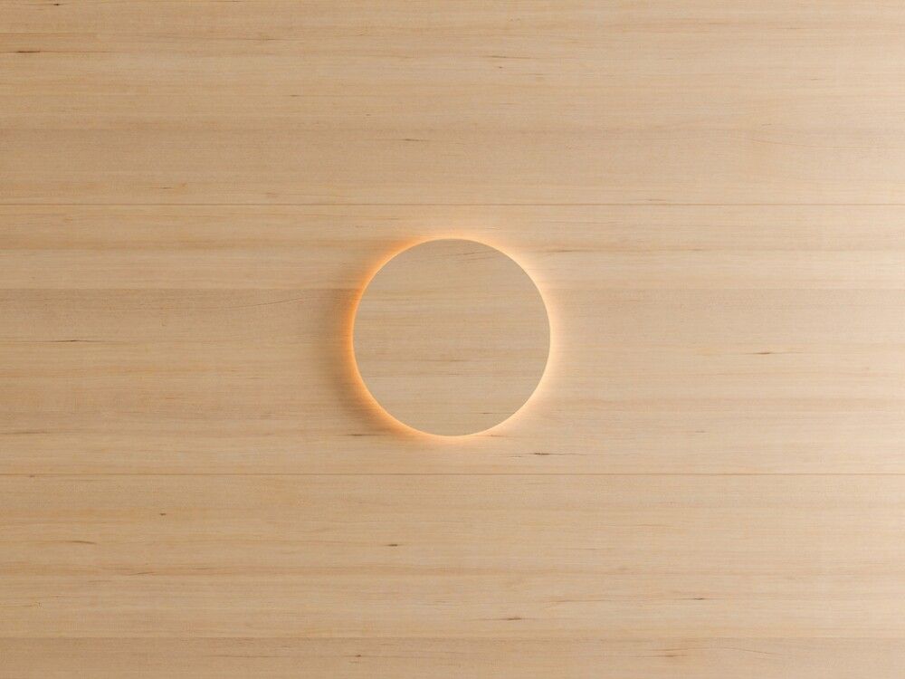 Sauna LED-seinavalgusti Cariitti Eclipse Hemlock Ø 20,3 cm