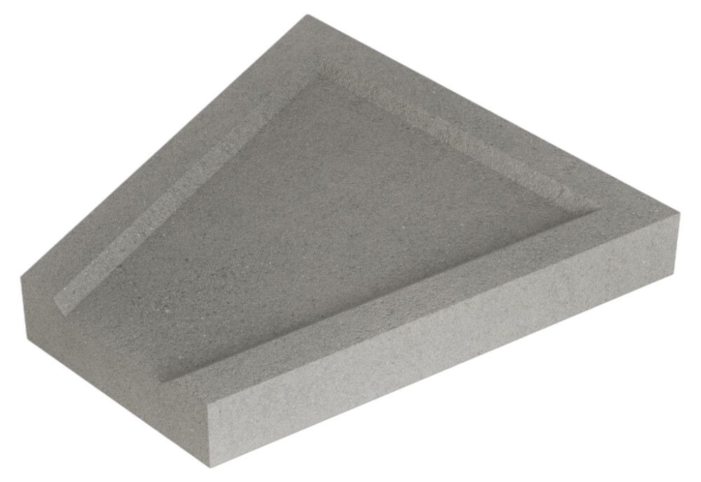 Vihmaveerenni otsatükk hall 400 x 400 x 60 mm