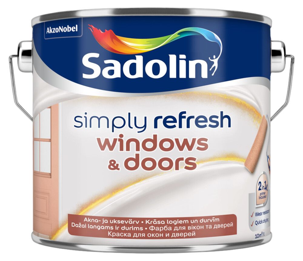 Akna-ja uksevärv Sadolin Simply Refresh Windows & Doors BC toonitav 2,5 l