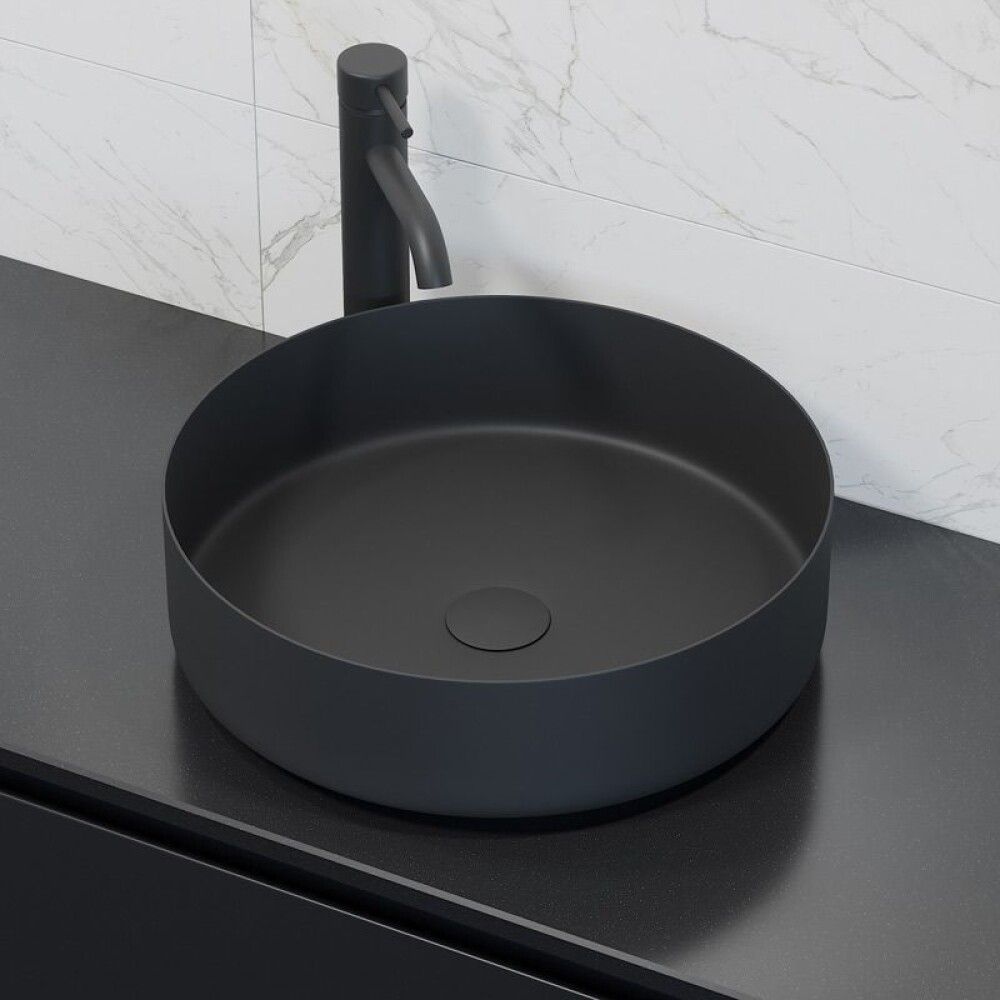 Valamu Camargue Lindingö  Ø 40 cm matt must