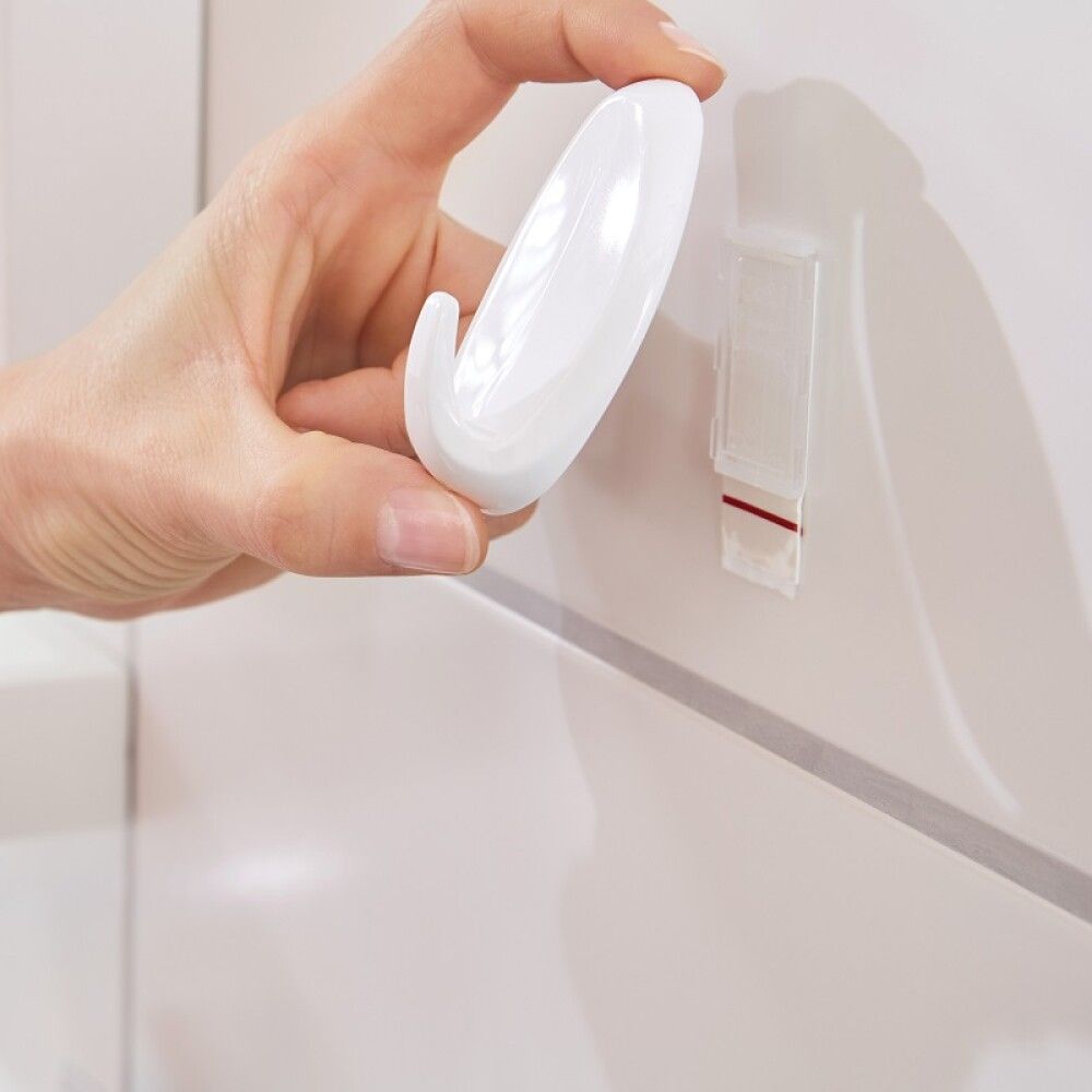 Nagi tesa® Powerstrips Oval valge 2 tk