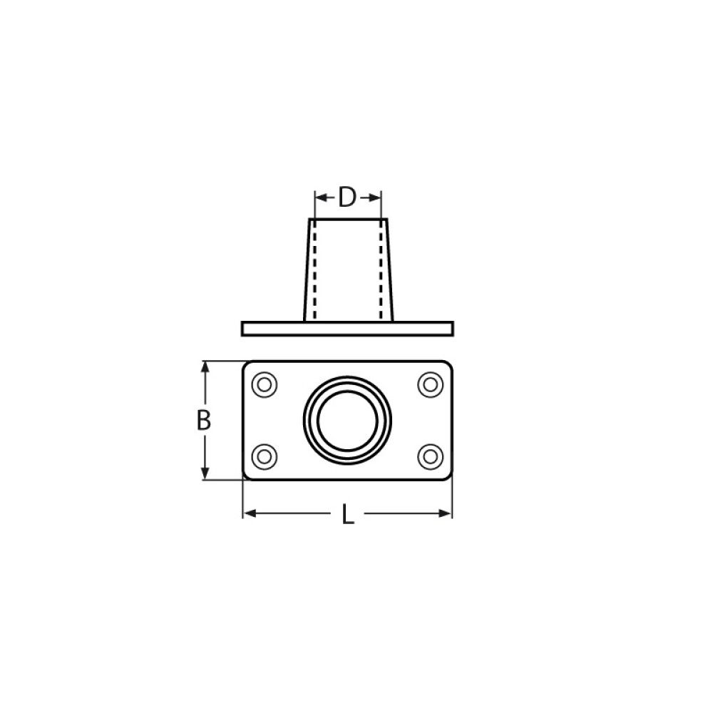 Reelingu postijalg 90° A4 22 mm kandiline