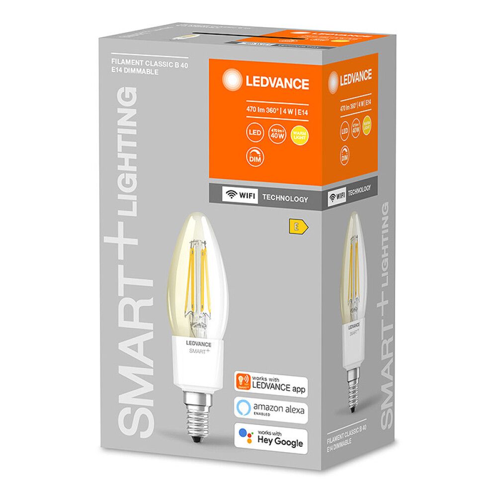 LED-lamp Ledvance SMART+ WIFI Filament Candle DIM 40 4 W/2700 K E14