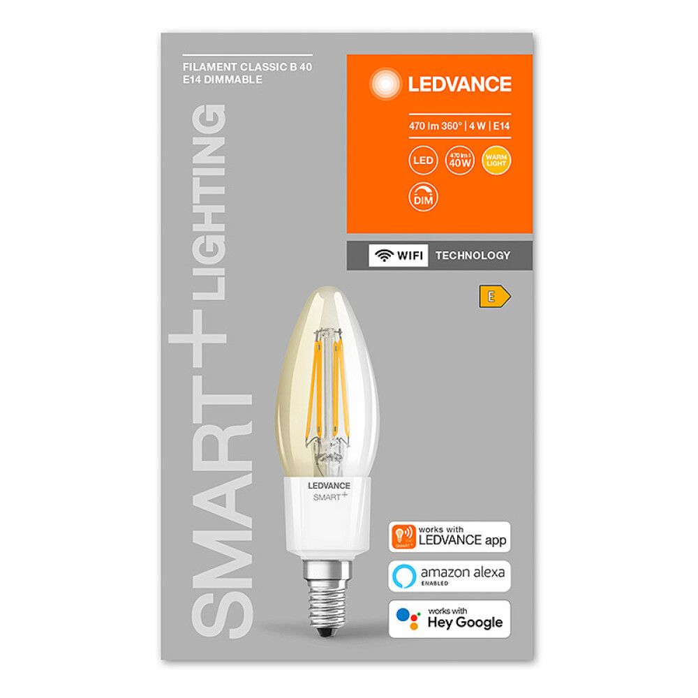 LED-lamp Ledvance SMART+ WIFI Filament Candle DIM 40 4 W/2700 K E14