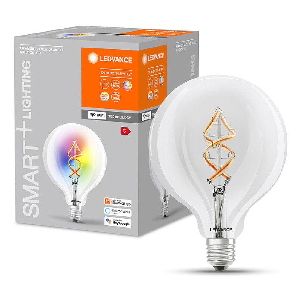 LED-lamp Ledvance SMART+ WIFI Filament Globe RGBW 30 4,5 W/2700 K E27