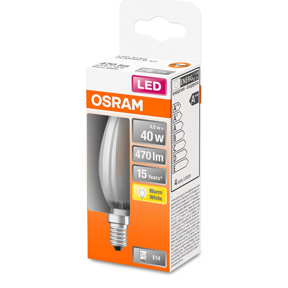 LED-lamp Osram Retrofit Classic B 40 FR 4 W/2700K E14