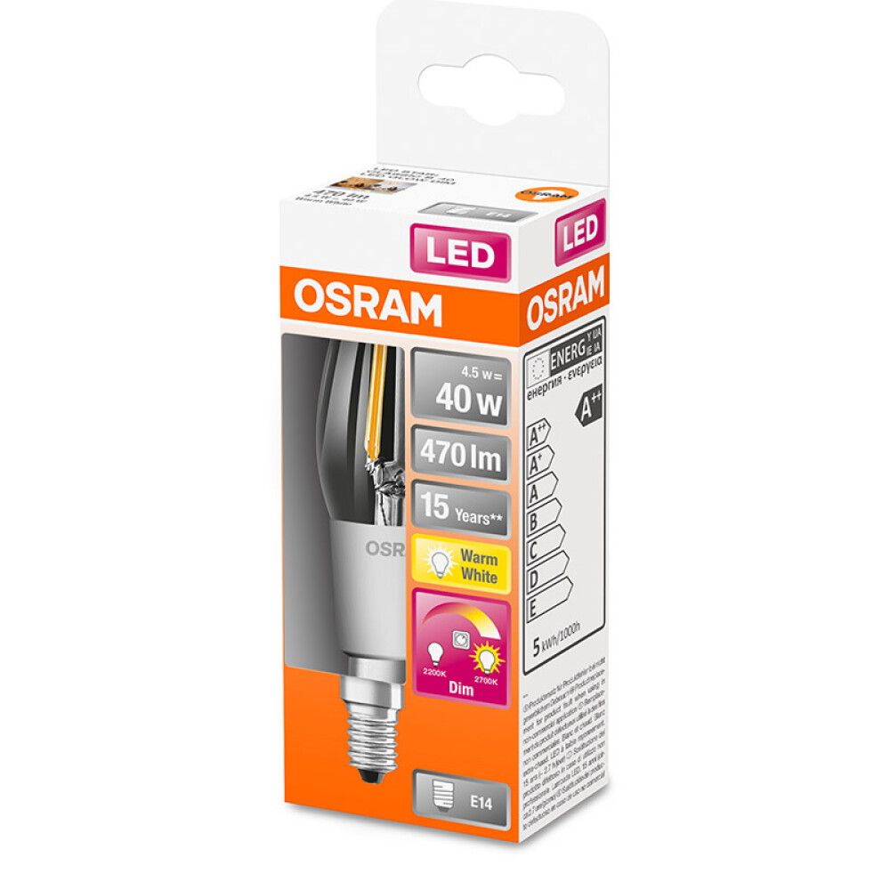 LED-lamp Osram Superstar Classic GLOWDIM B 40 4,5 W/ 2200-2700 K E14