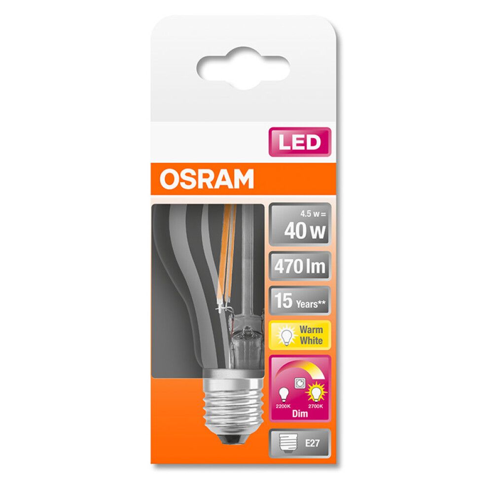 LED-lamp Osram Retrofit Classic A GLOWdim 4,5 W / 2700 K E27