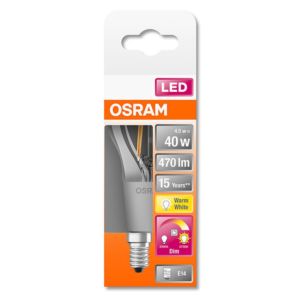 LED-lamp Osmar Superstar Classic GOLWDIM P 40 4,5 W/ 2200-2700 K E14