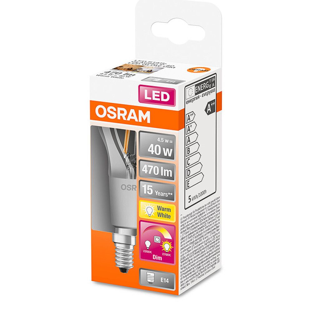 LED-lamp Osmar Superstar Classic GOLWDIM P 40 4,5 W/ 2200-2700 K E14