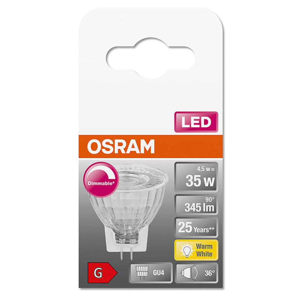 LED-lamp Osram Superstar MR11 12 V 35 36 ° 4,5 W/2700 K GU4