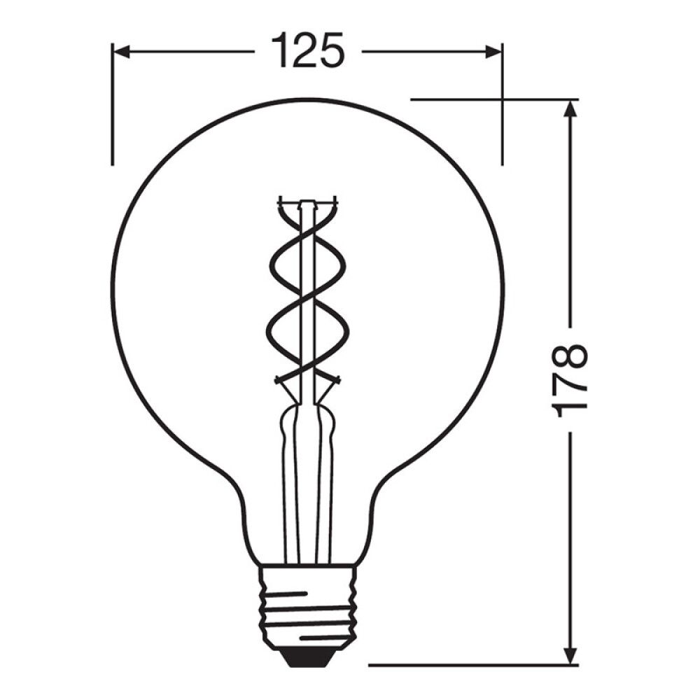 LED-lamp Osram Vintage 1906 Globe 15 4 W/1800 K E27