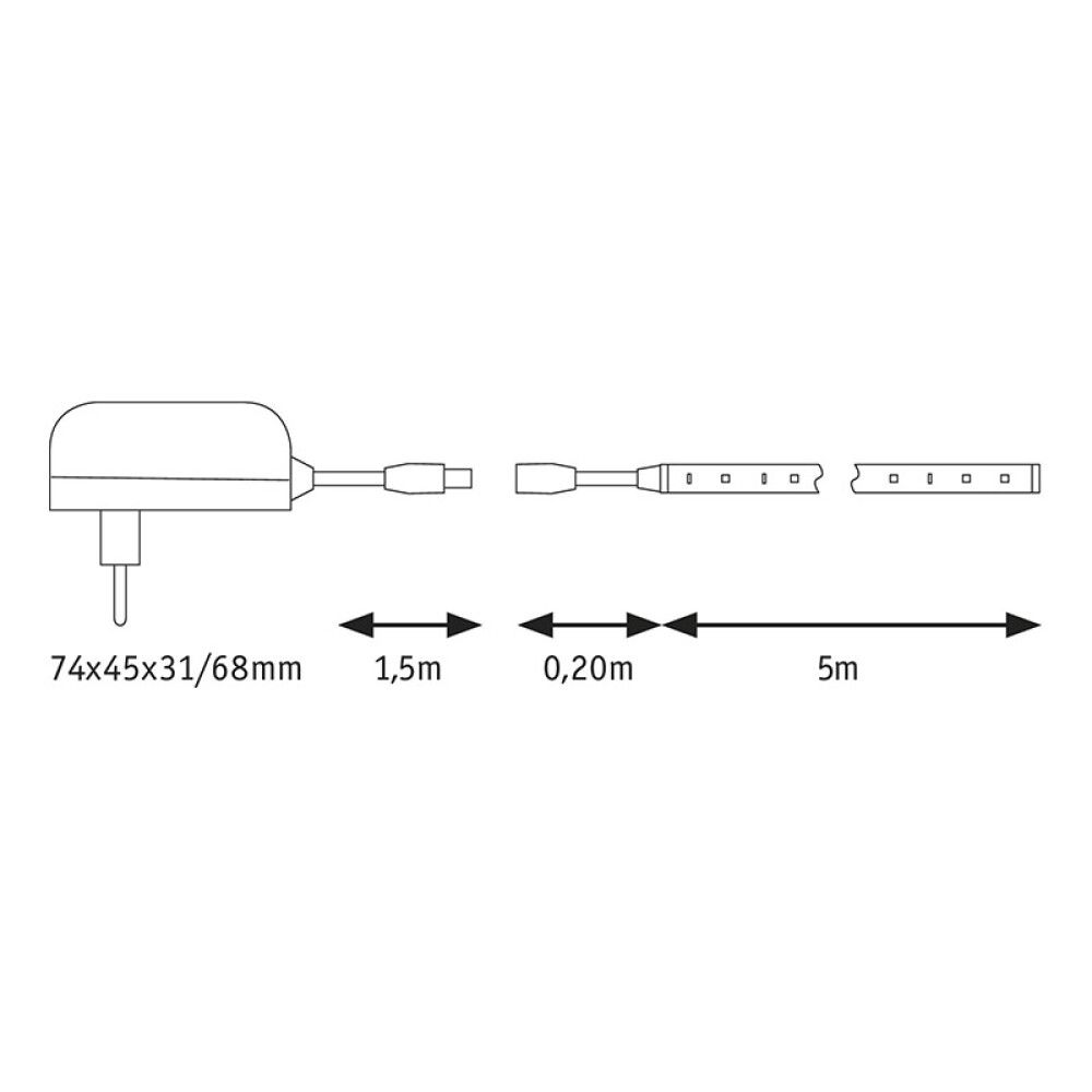 LED- valgusriba Paulmann SimpLED soe valge 5 m