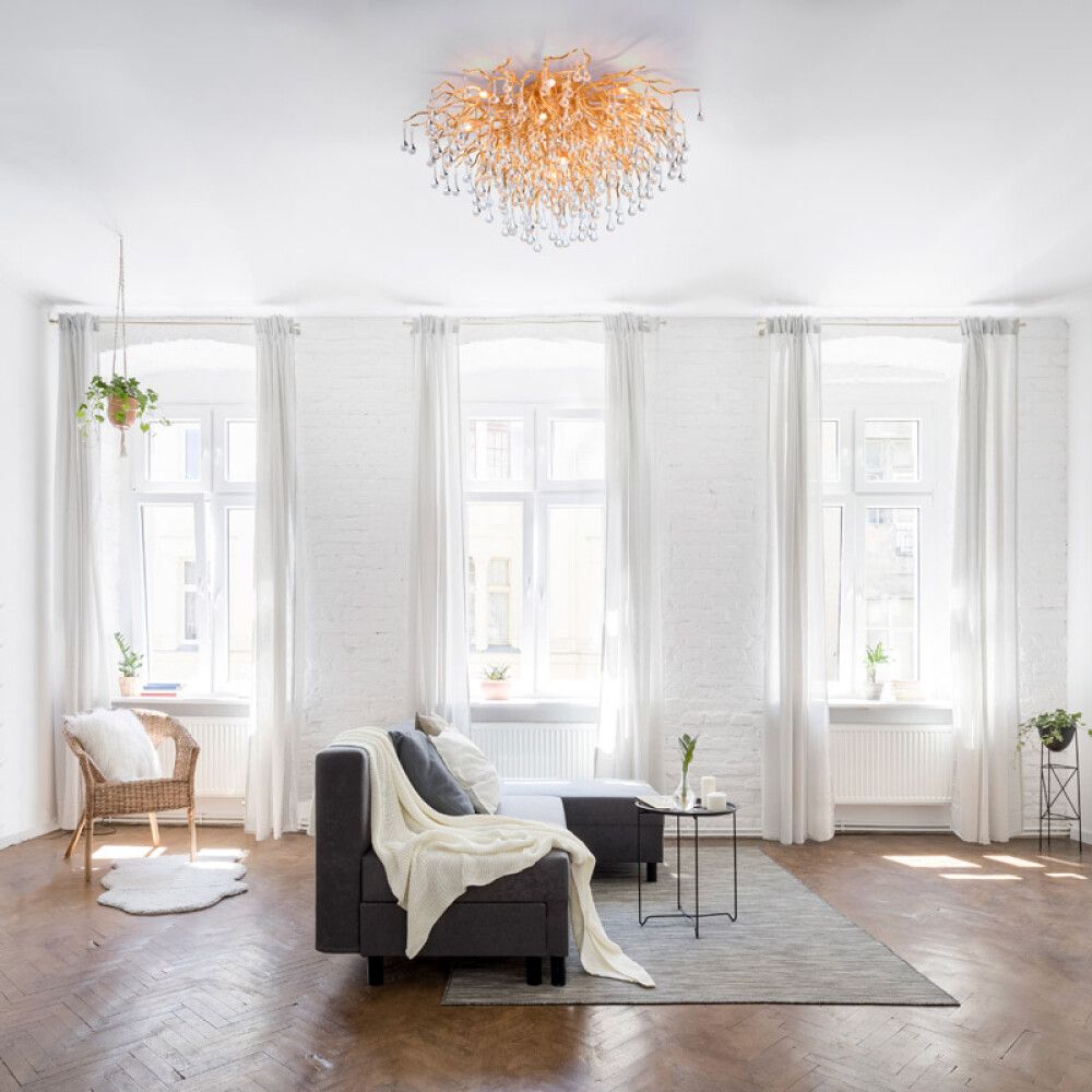 Laevalgusti Paul Neuhaus Icicle Messing Ø 100 cm