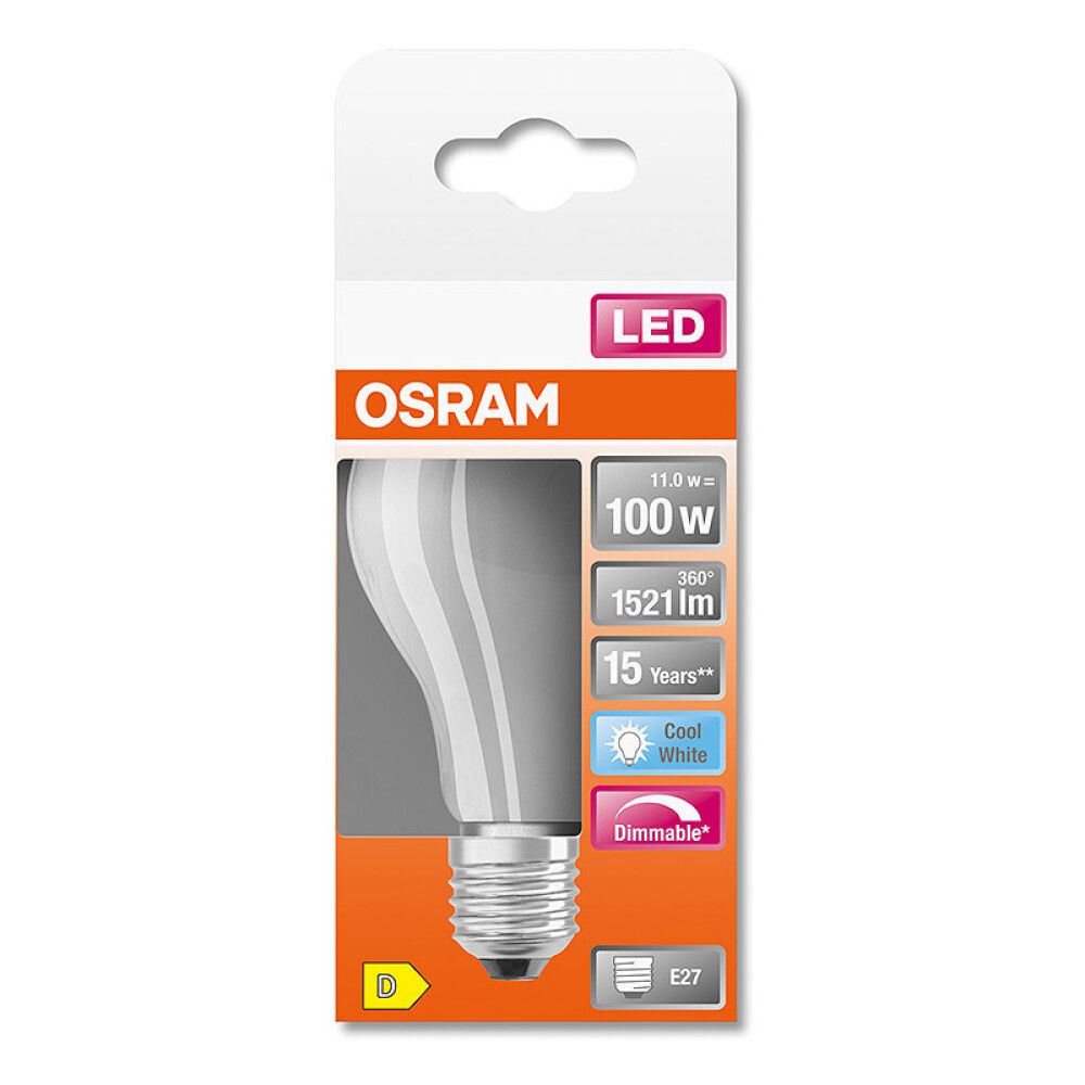 LED-lamp Osram Retrofit Classic A Dim FR 12 W/4000K E27