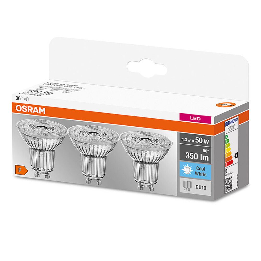 LED-lamp Osram Base 3 tk/pakk GU10