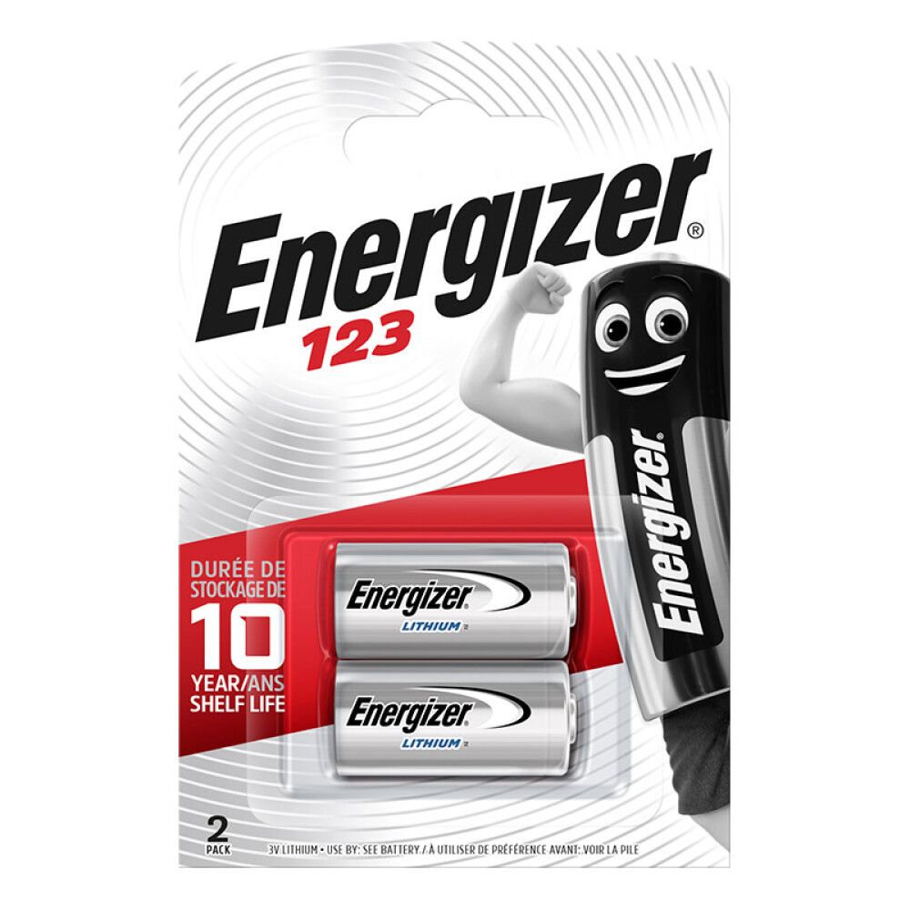 Patareid Energizer CR123A Lihtium 3V – 2 tk pakis