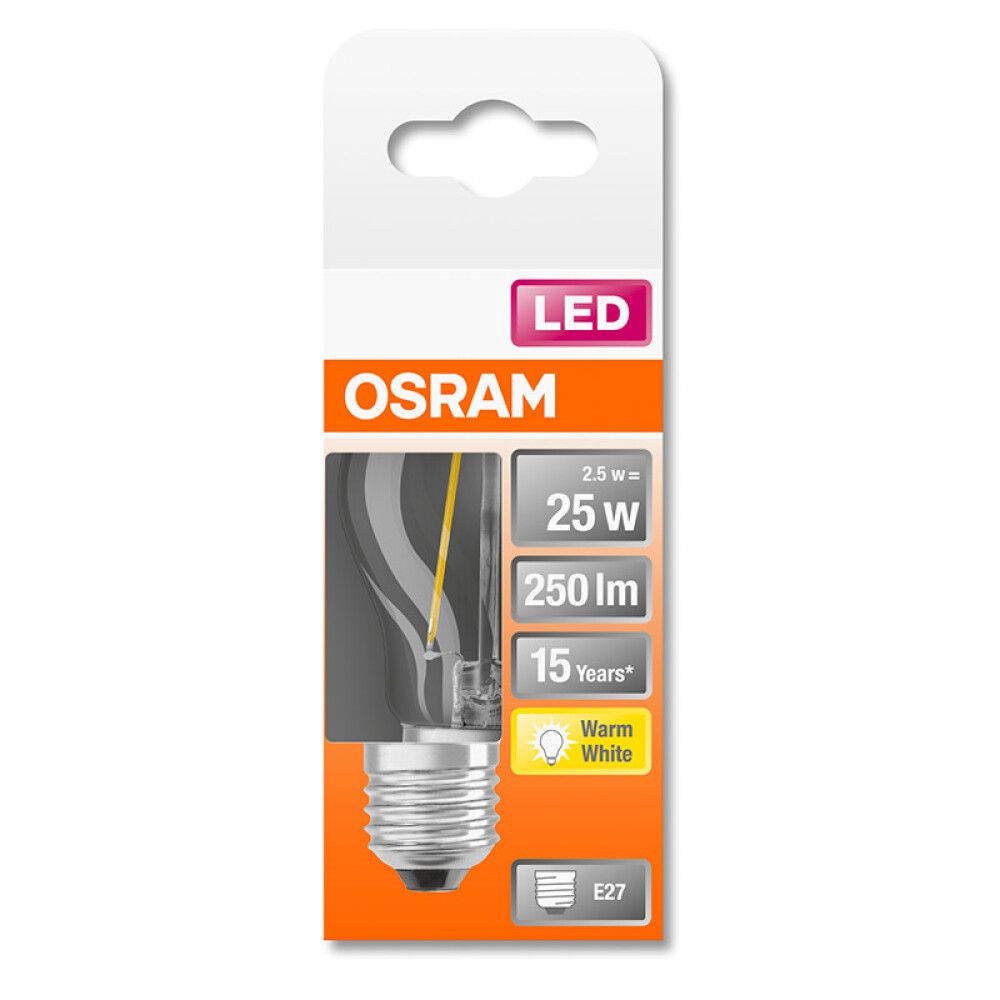 LED-lamp Osram Retrofit Classic P 25 CL 2,5 W/2700K E27
